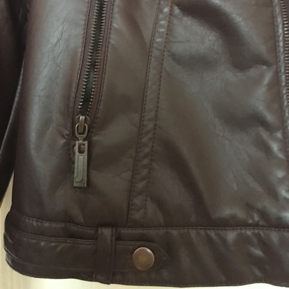 Brown/Maroon vegan jacket - Picture 4 of 8